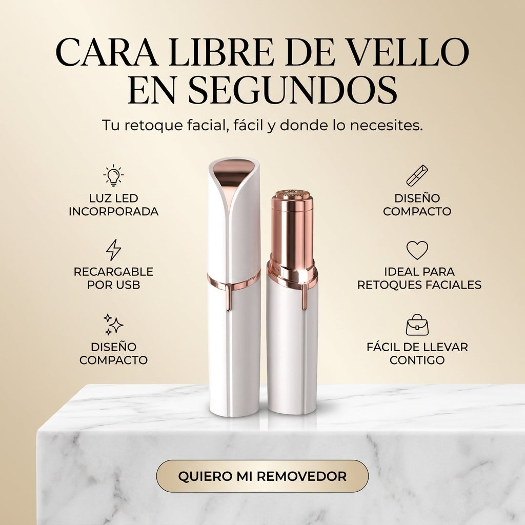 ¿Vellitos en tu rostro? Elimínalos en segundos.