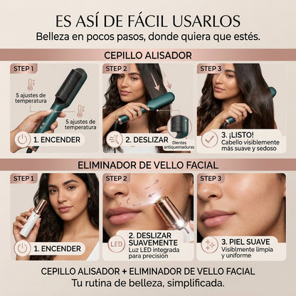 Cabello impecable y rostro perfecto, estés donde estés.