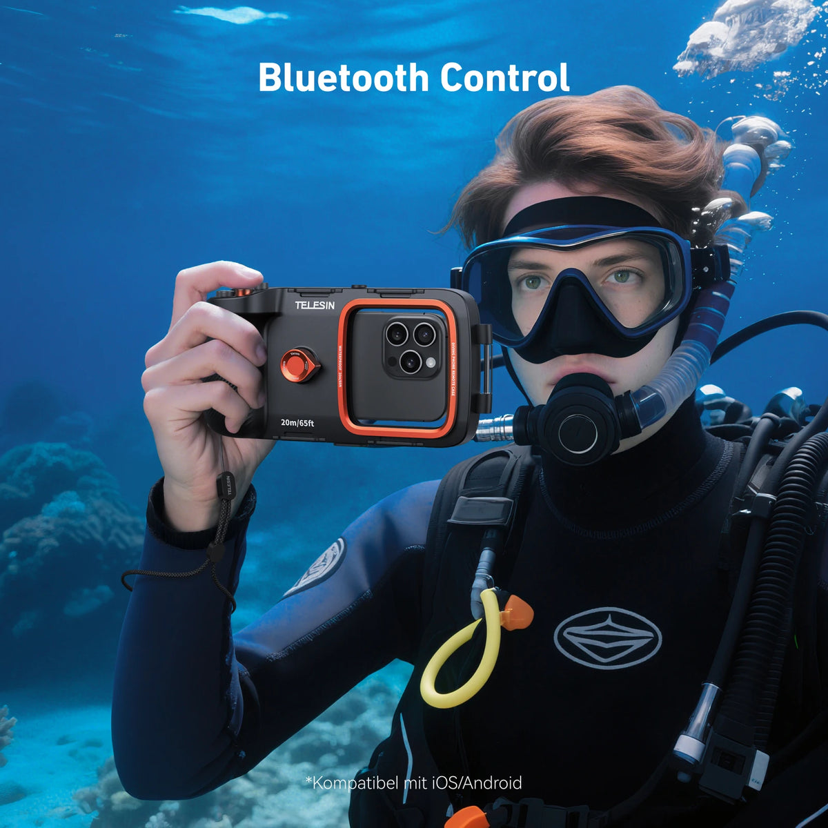 Funda impermeable para teléfono TELESIN. Buceo y deportes náuticos