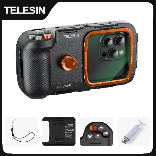 Funda impermeable para teléfono TELESIN. Buceo y deportes náuticos
