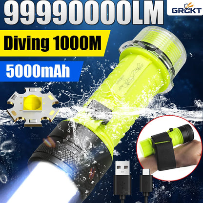 Linterna de buceo de alta potencia