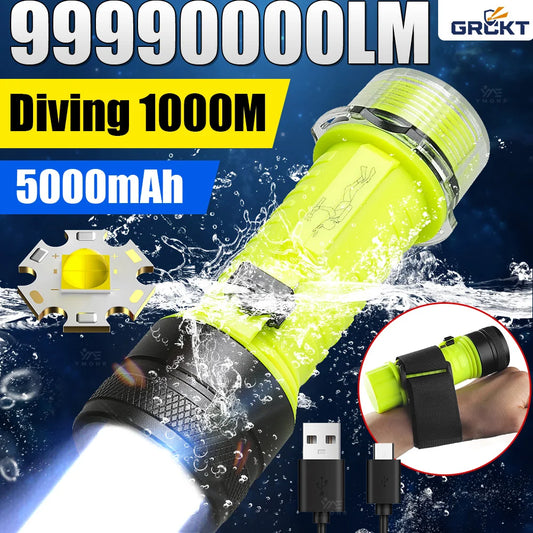 Linterna de buceo de alta potencia