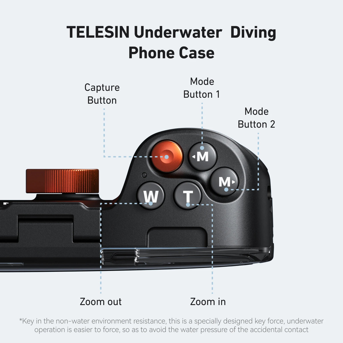 Funda impermeable para teléfono TELESIN. Buceo y deportes náuticos