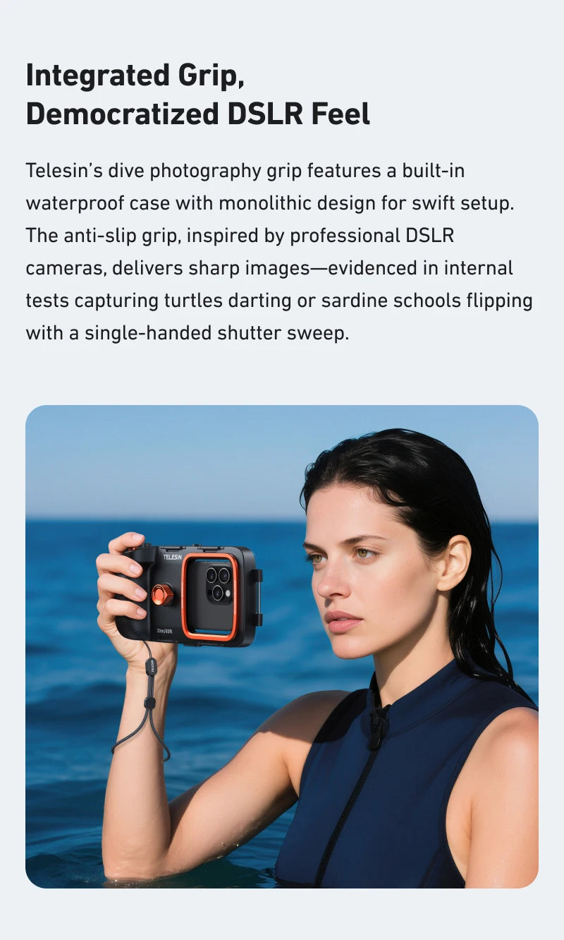 Funda impermeable para teléfono TELESIN. Buceo y deportes náuticos