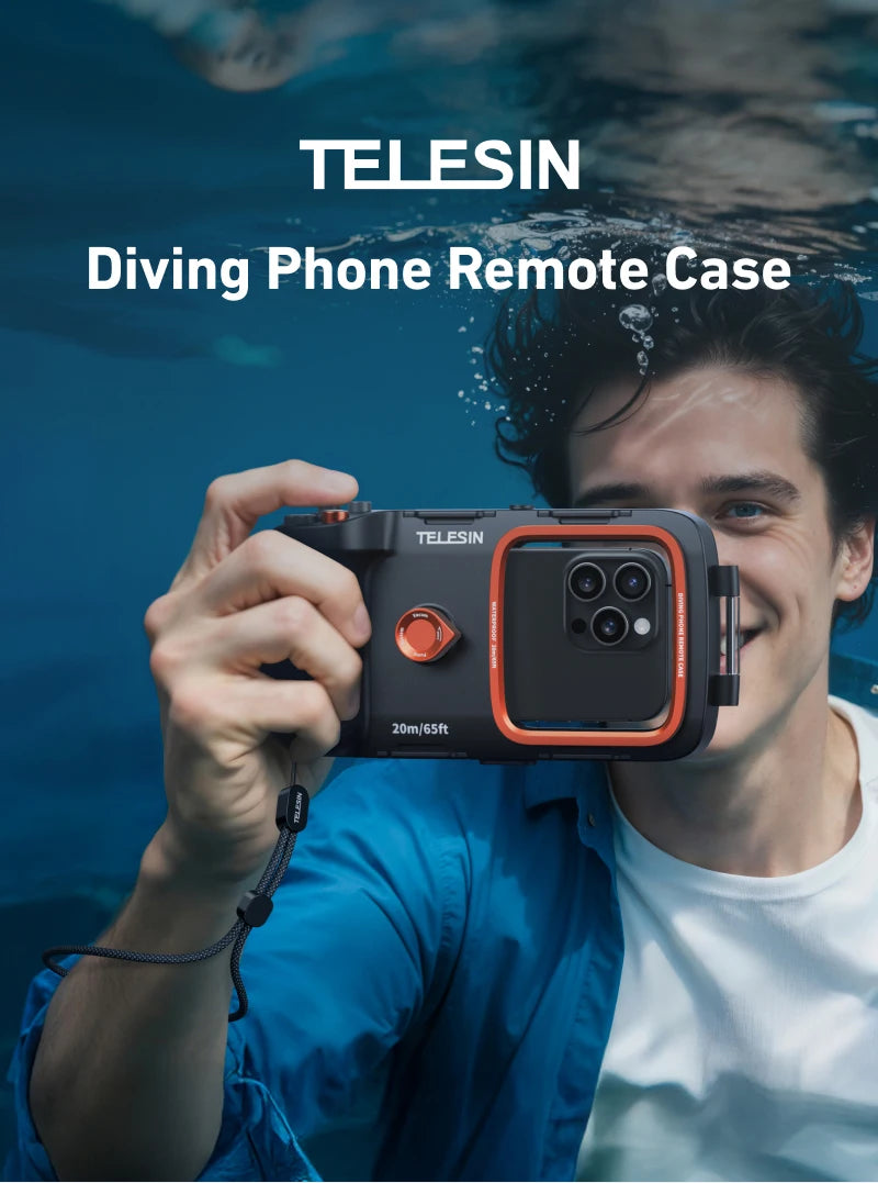 Funda impermeable para teléfono TELESIN. Buceo y deportes náuticos
